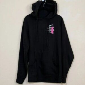 Anti Social Social Club × Medicom Bearbrick Hoodie Black pink